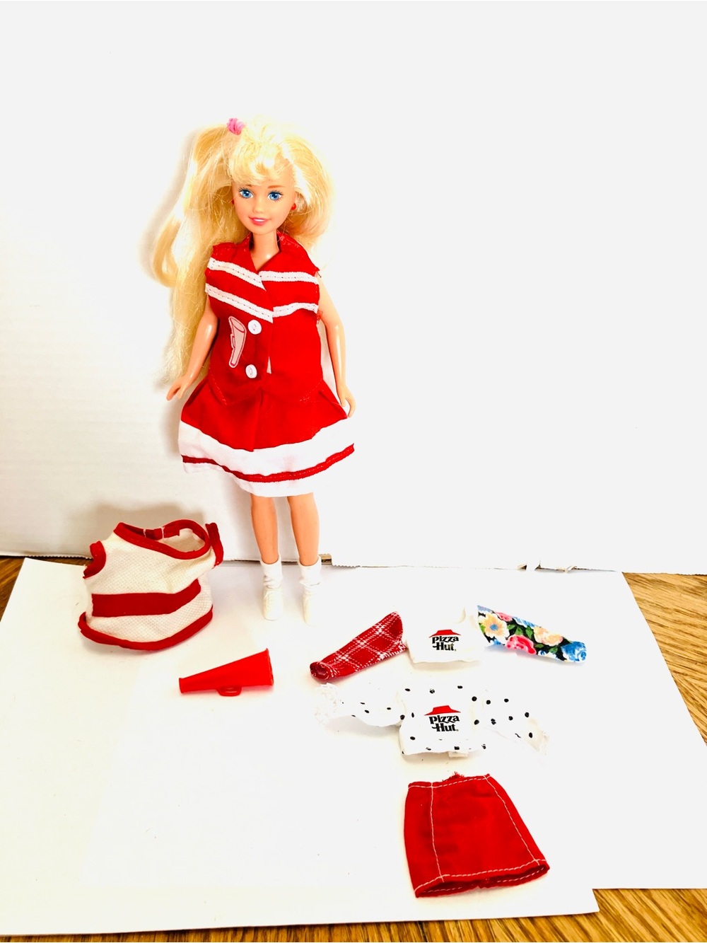 Barbie Skipper Fashion Doll With Cheer Outfit & Pizza Hut Outfit